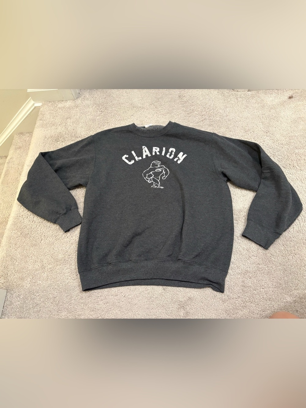 Port and Company Gray Crewneck Sweatshirt Clarion University